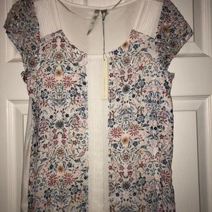 Printed short sleeve blouse
